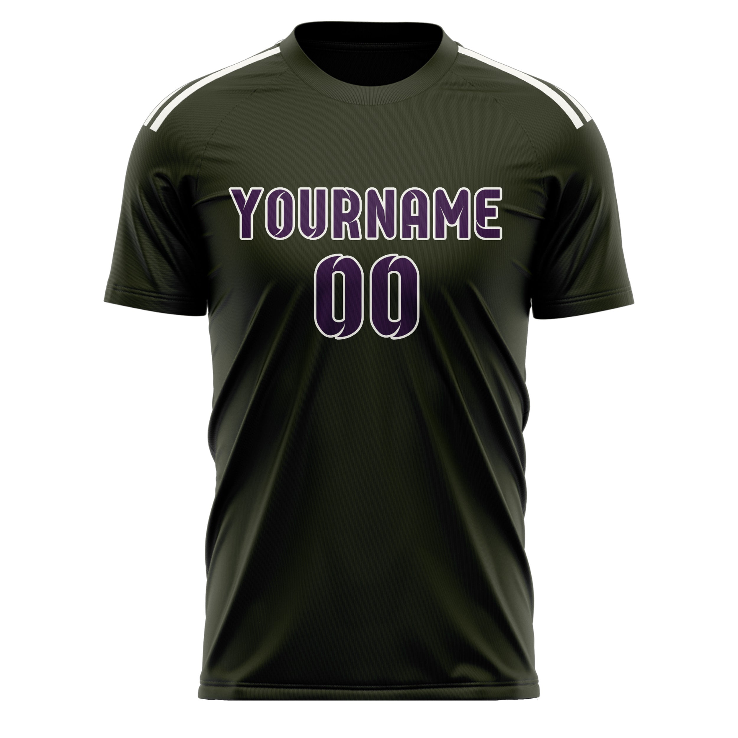 Custom Olive Purple Soccer Jersey
