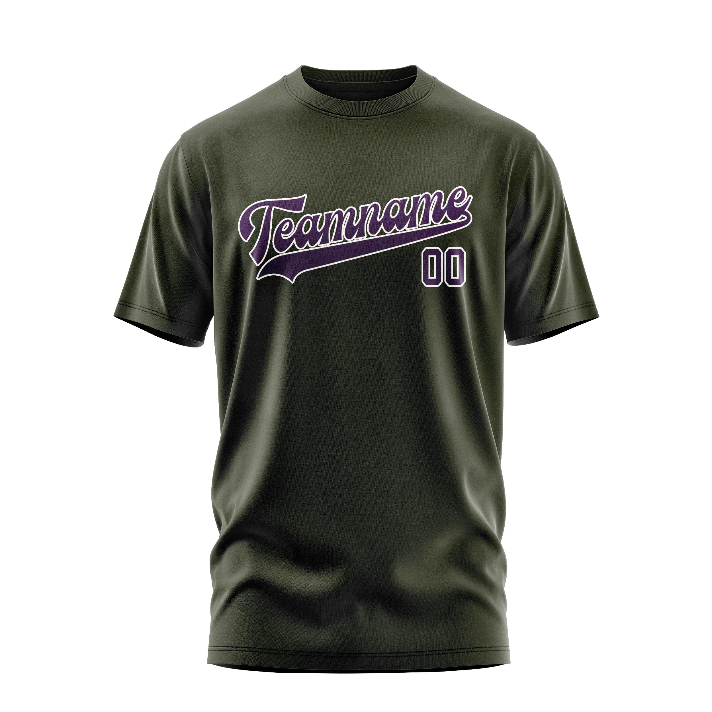 Custom Olive Purple T-Shirt
