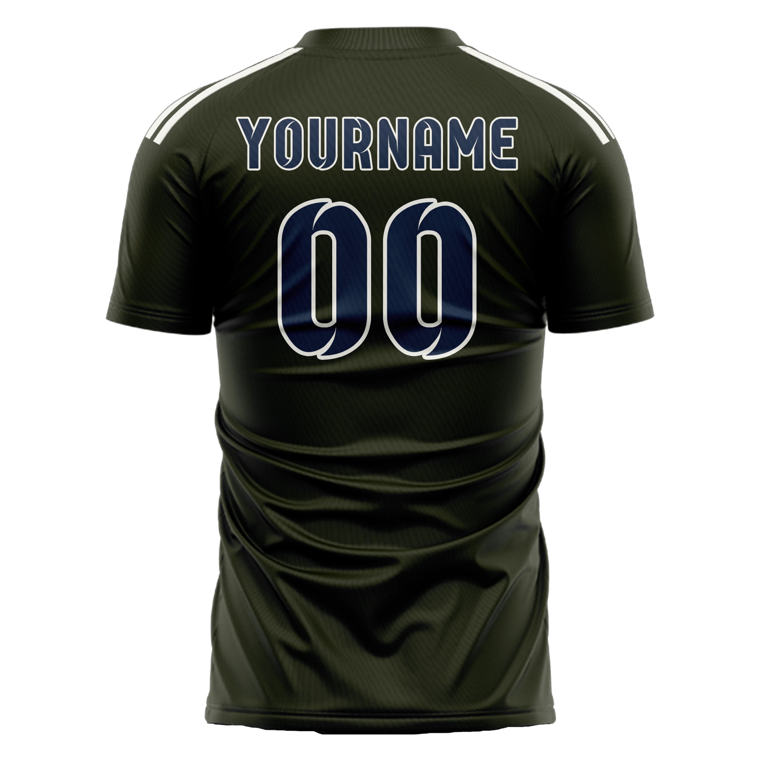 Custom Olive Blue Soccer Jersey