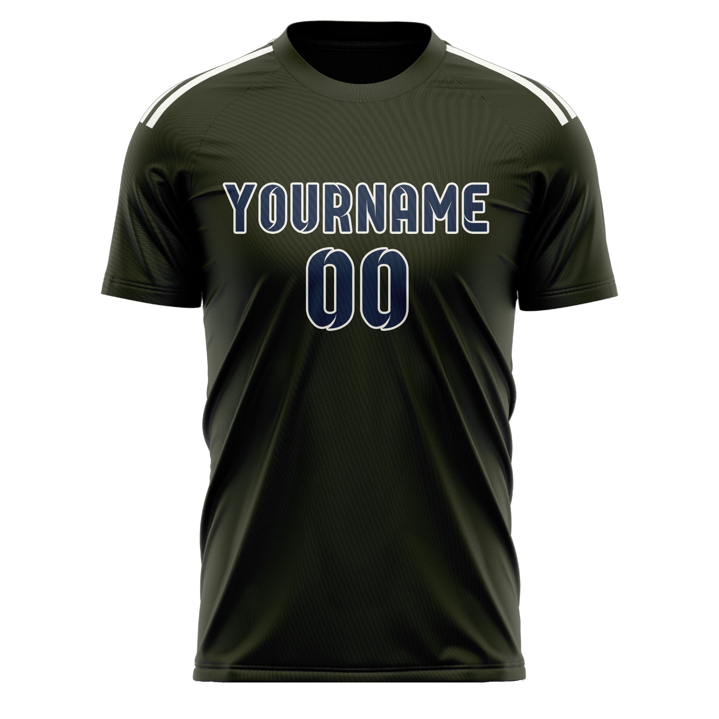 Custom Olive Blue Soccer Jersey