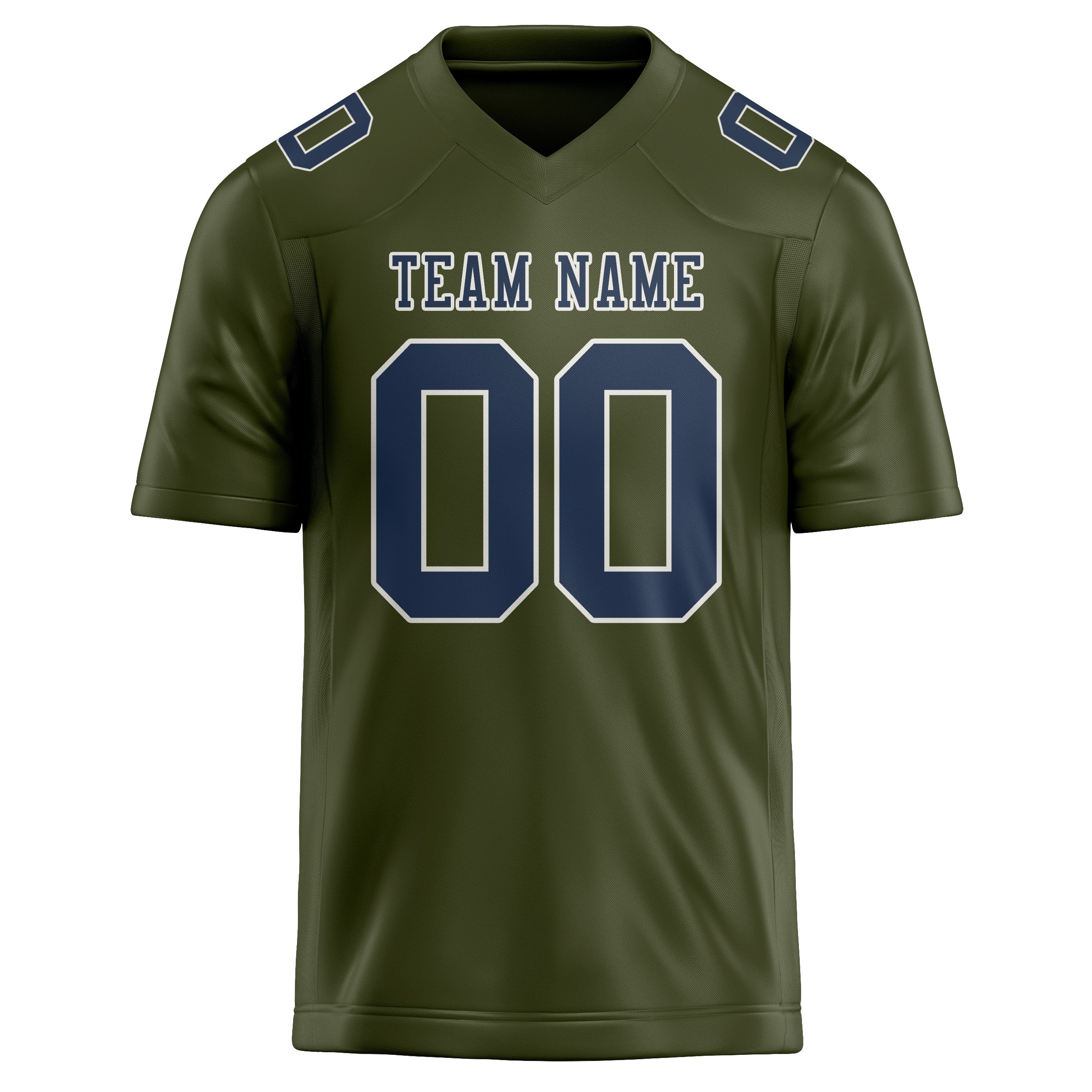 Custom Olive Blue Football Jersey