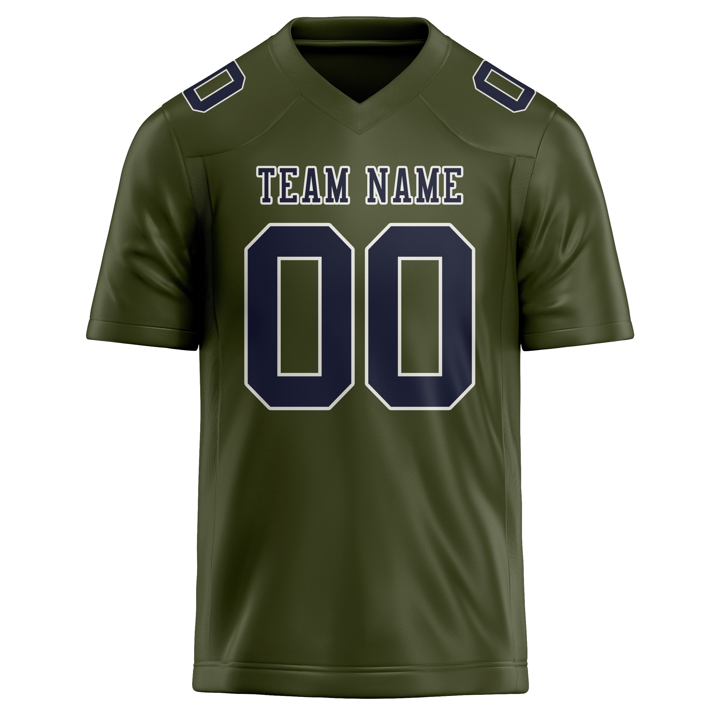 Custom Olive Navy Football Jersey
