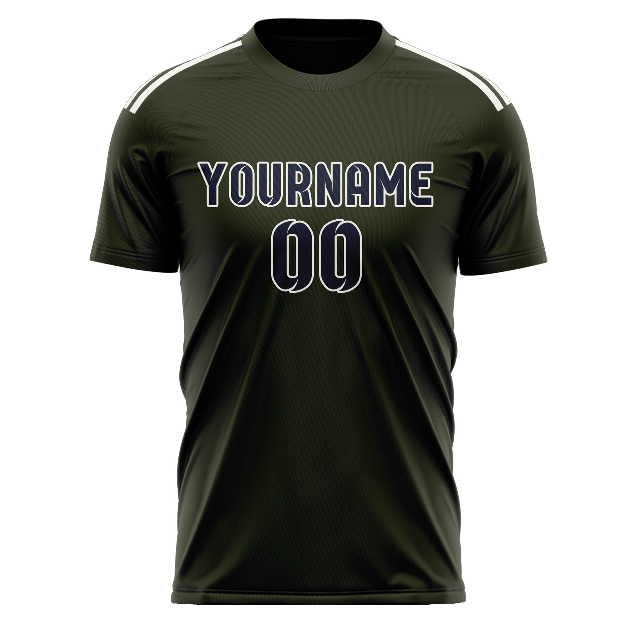 Custom Olive Navy Soccer Jersey