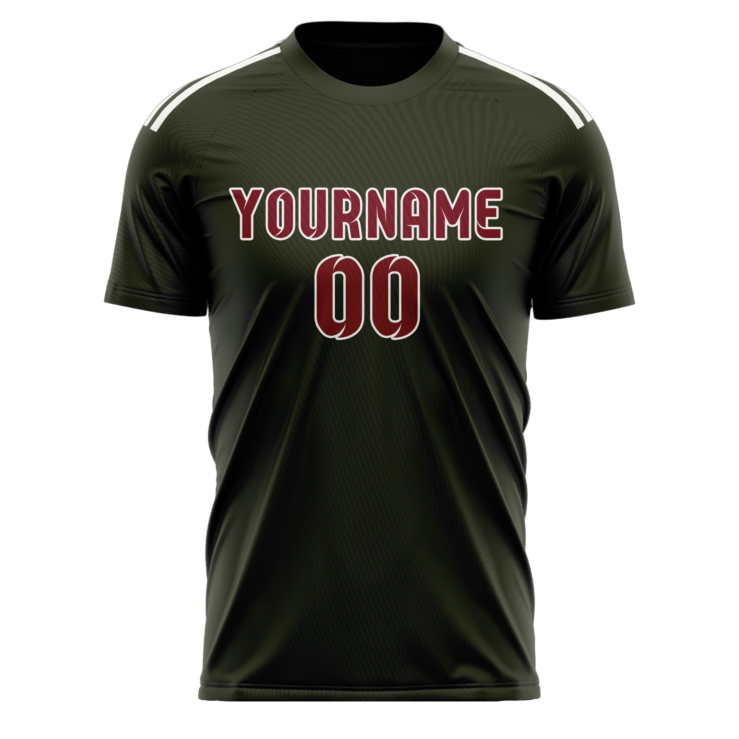 Custom Olive Crimson Red Soccer Jersey