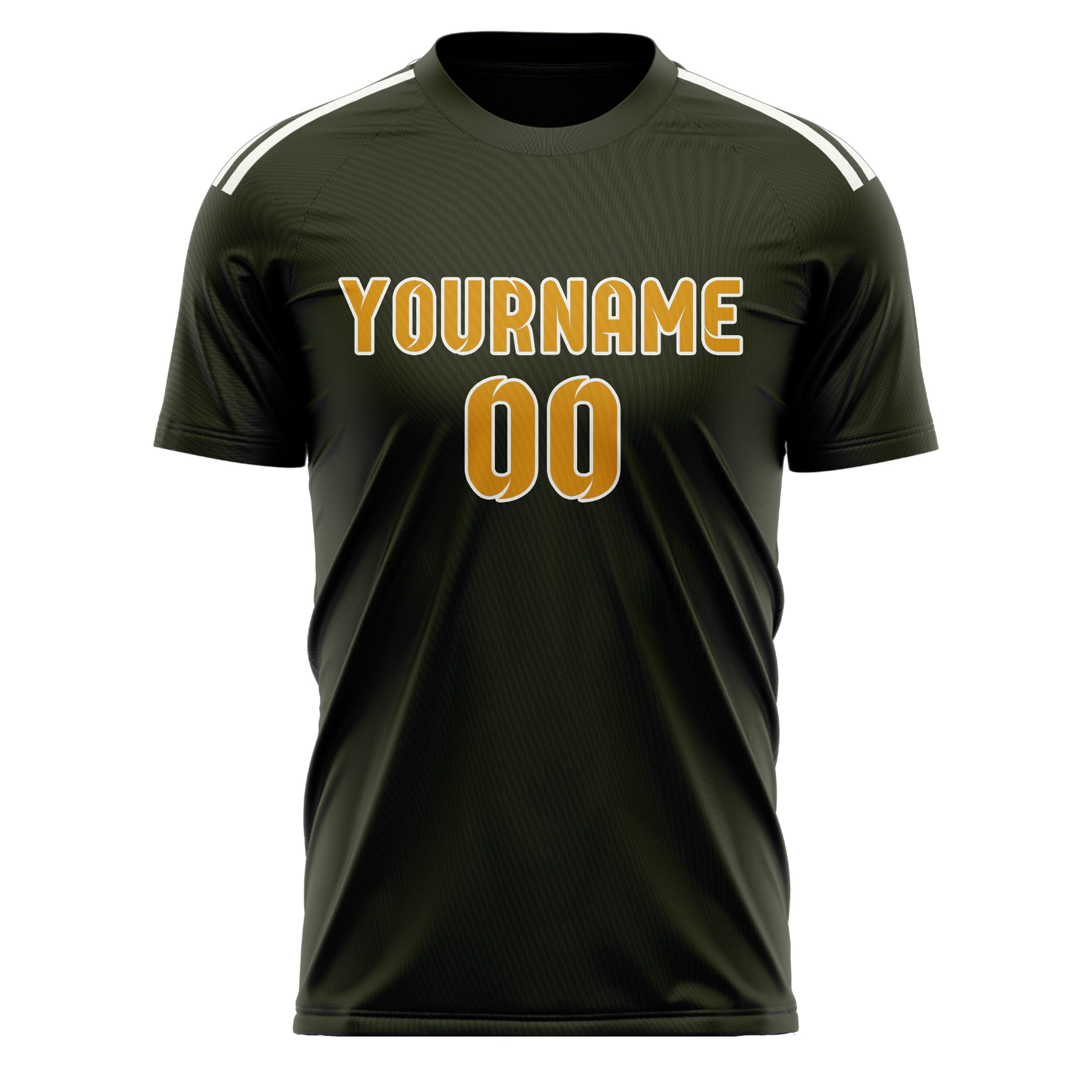 Custom Olive Yellow Soccer Jersey