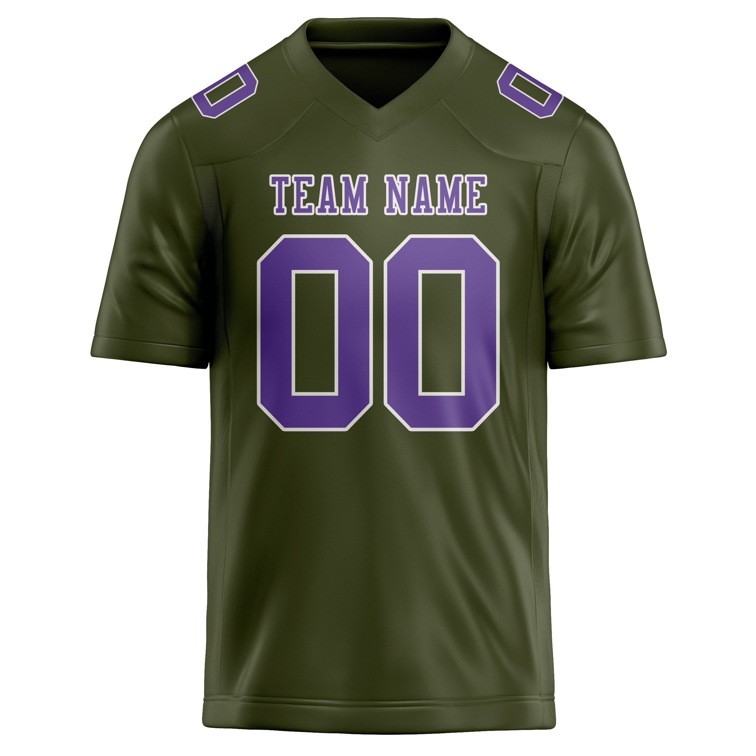 Custom Olive Light Purple Football Jersey