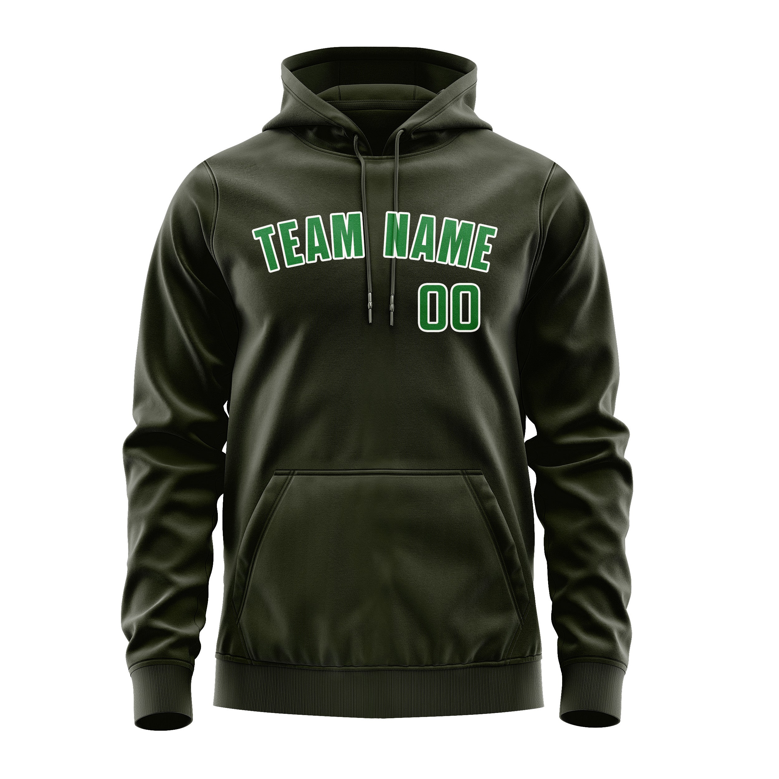 Custom Olive Emerald Green Hoodie