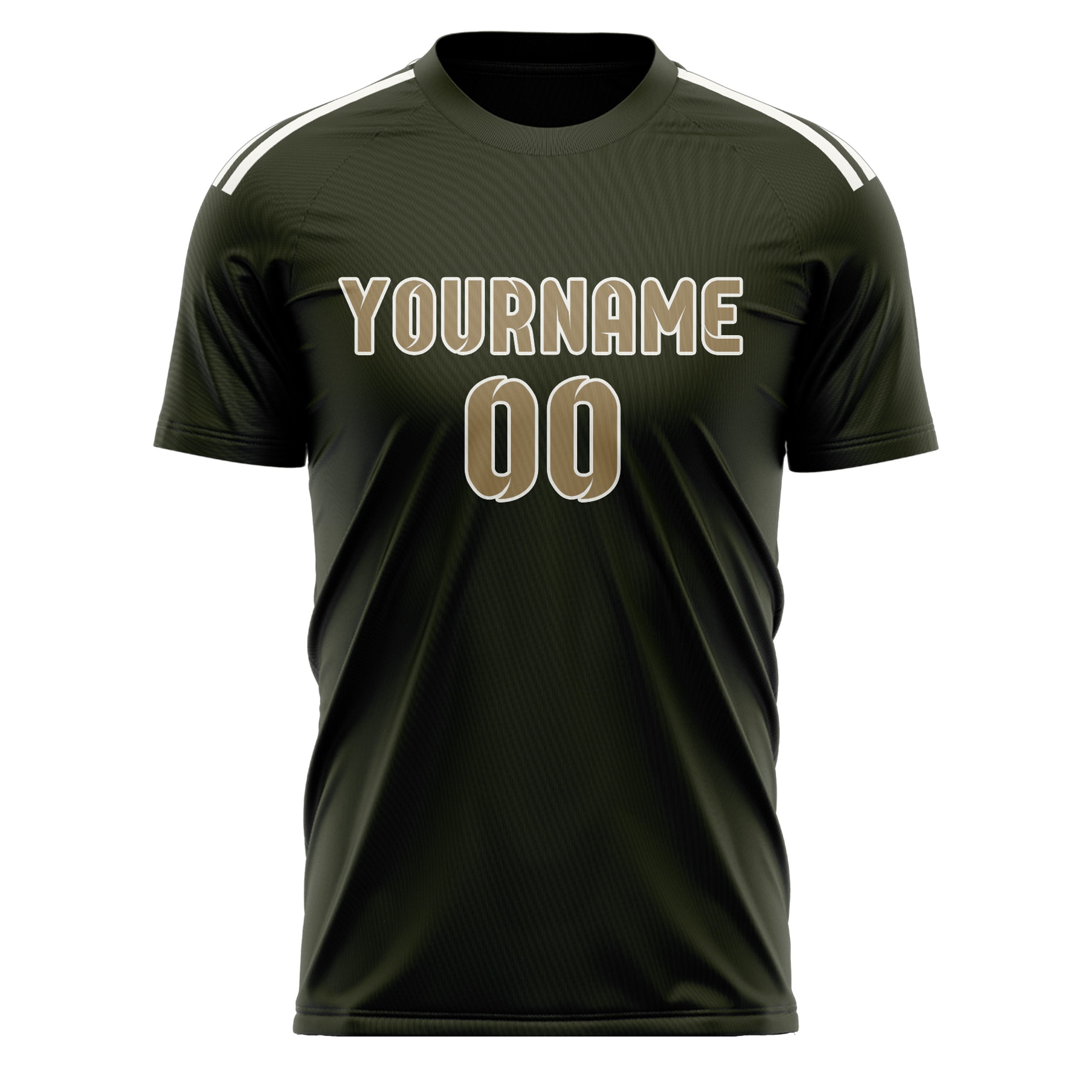 Custom Olive Light Khaki Soccer Jersey