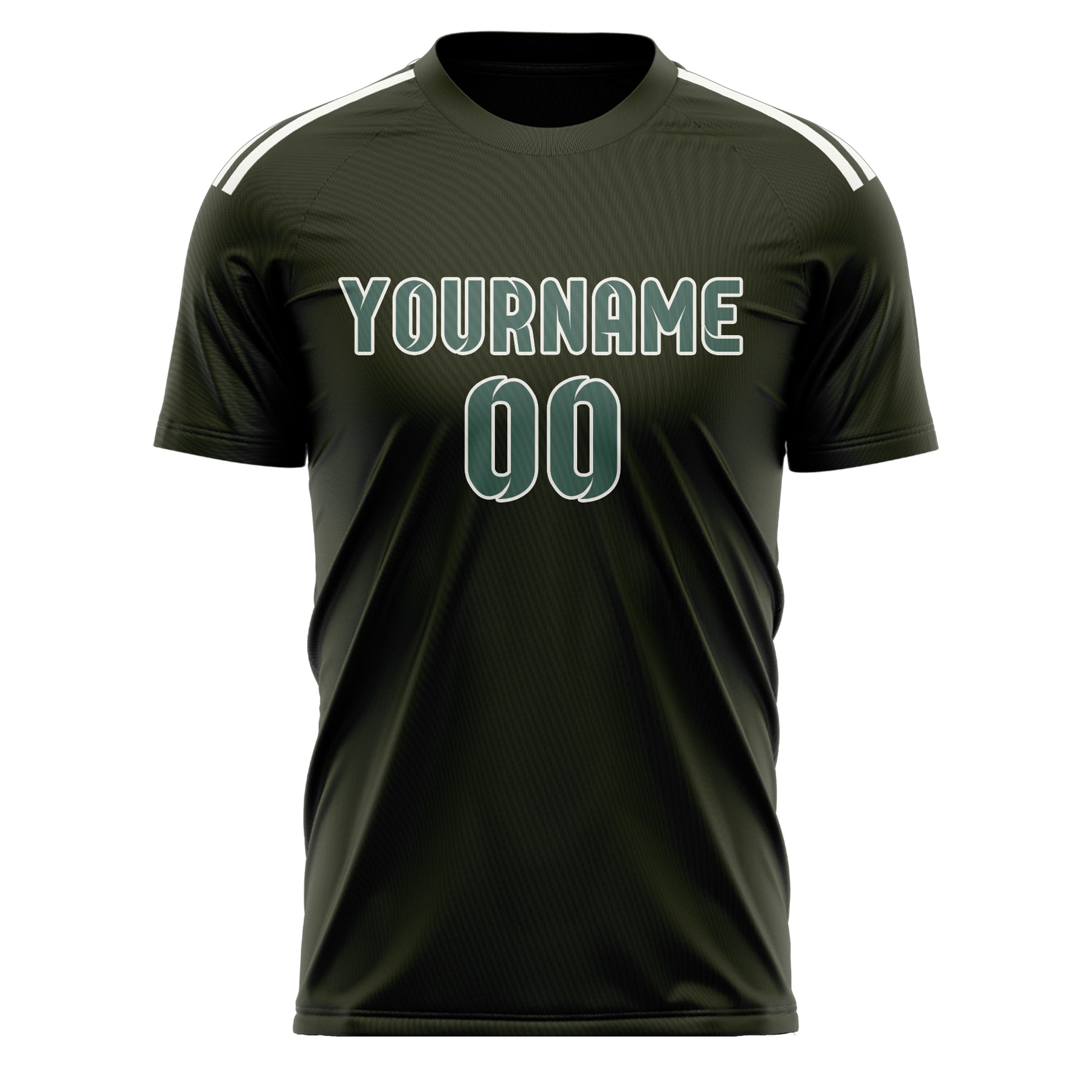 Custom Olive Blue Green Soccer Jersey