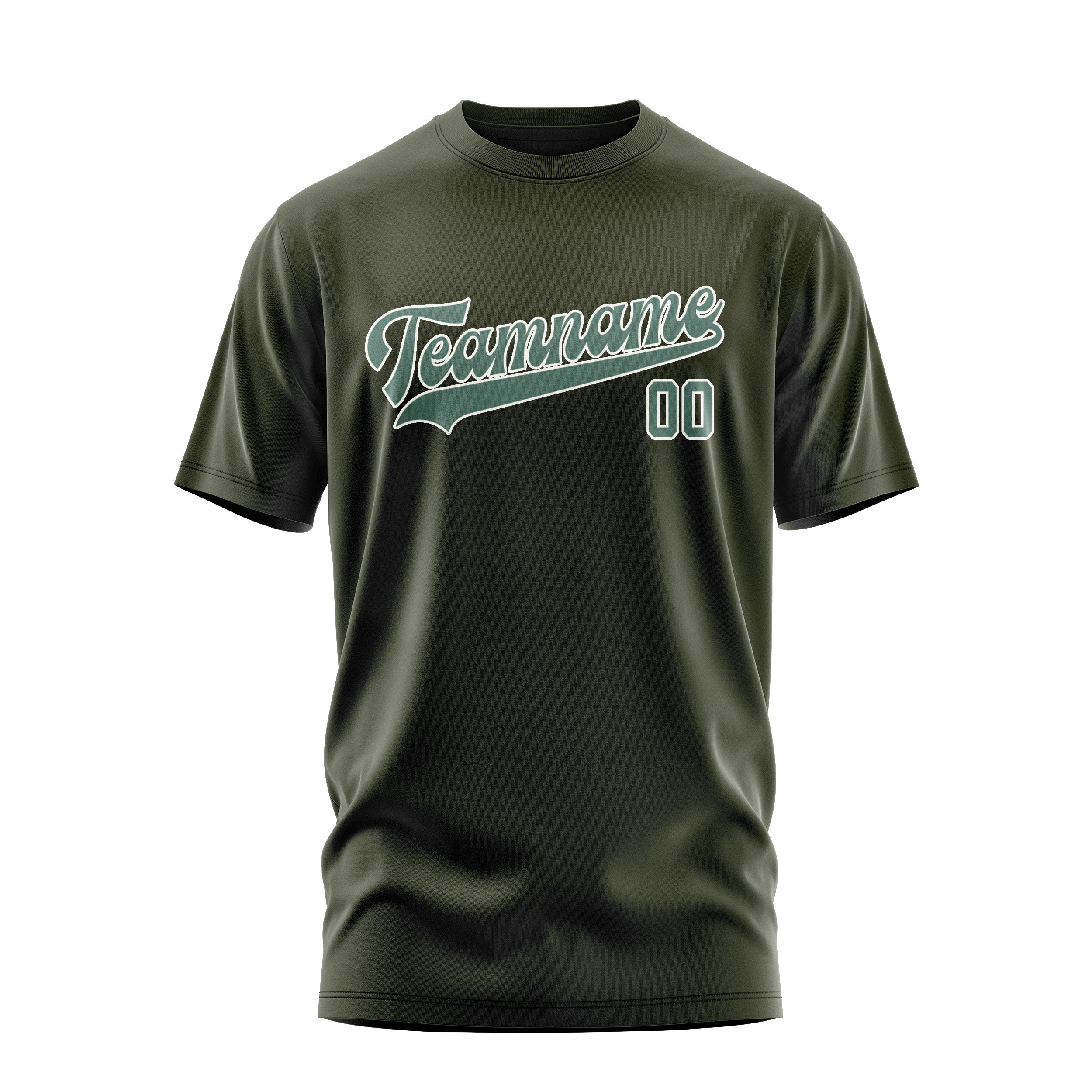 Custom Olive Blue Green T-Shirt