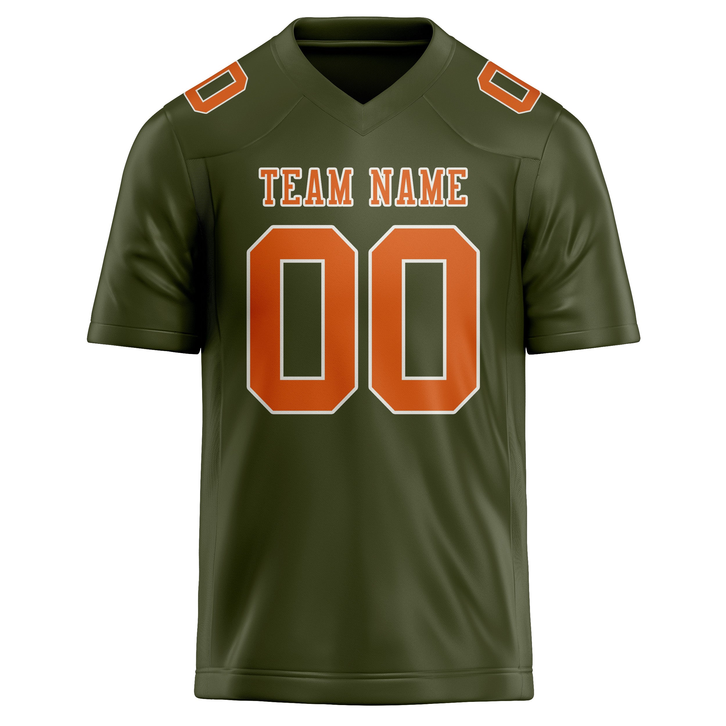 Custom Olive Orange Football Jersey