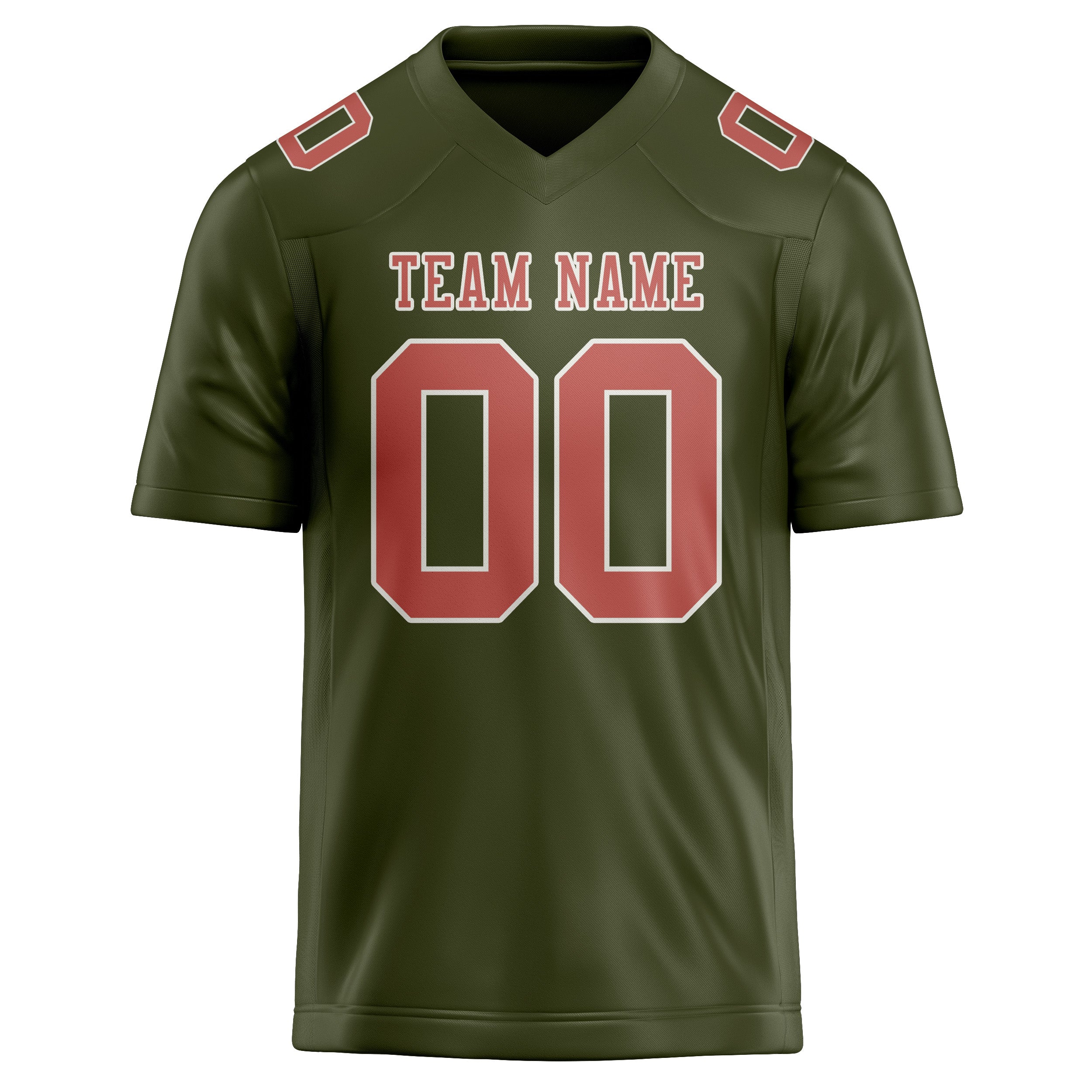Custom Olive Copper Rose Football Jersey