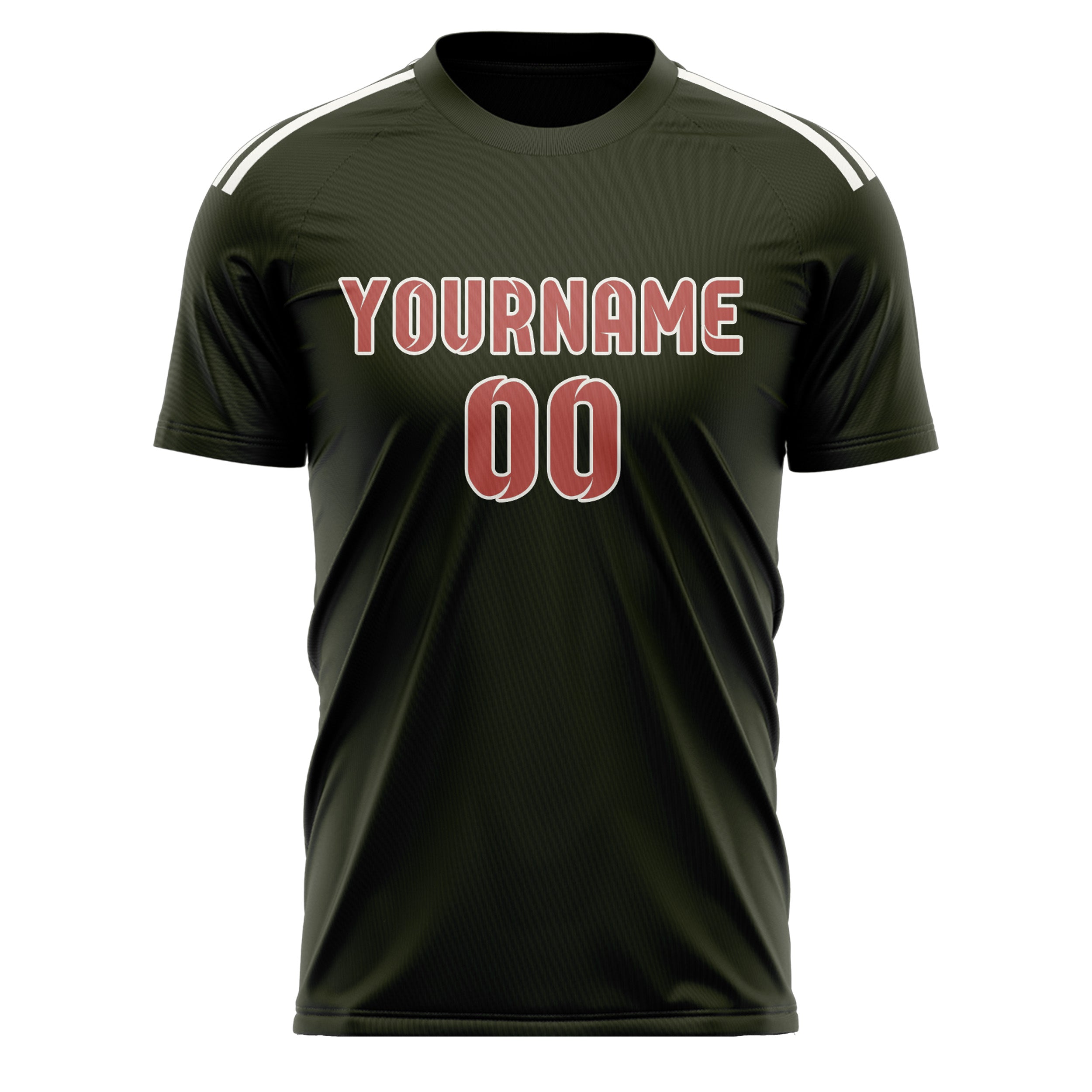 Custom Olive Copper Rose Soccer Jersey