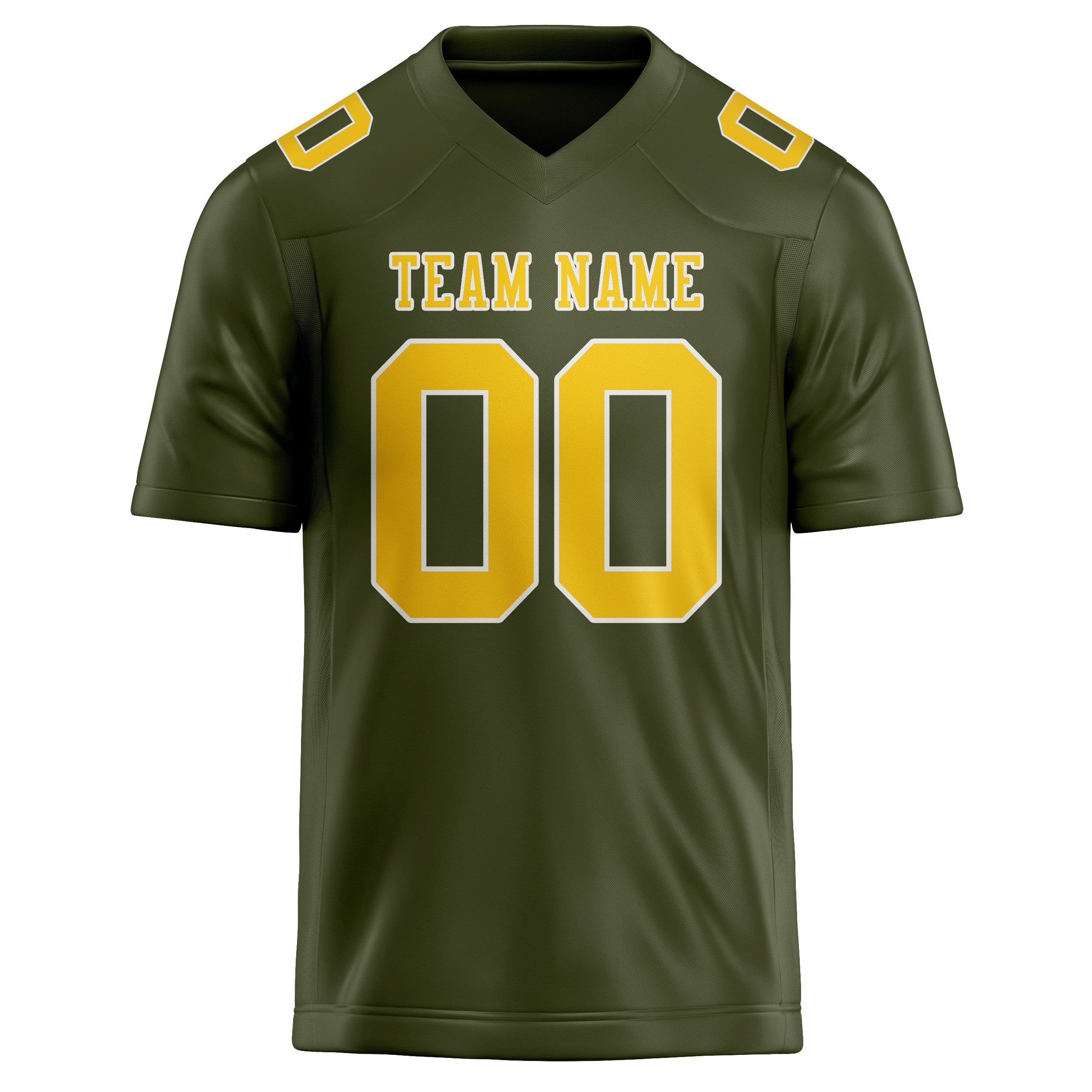 Custom Olive Gold Football Jersey