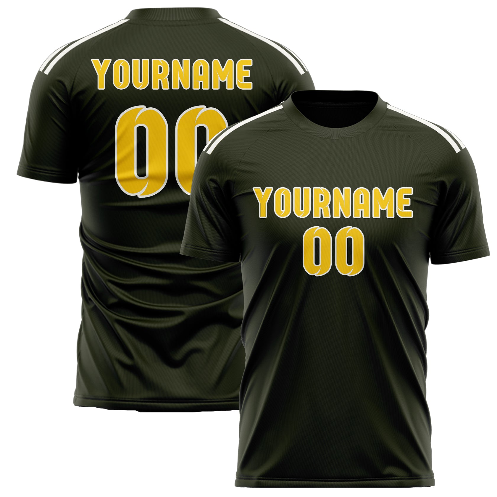 Custom Olive Gold Soccer Jersey