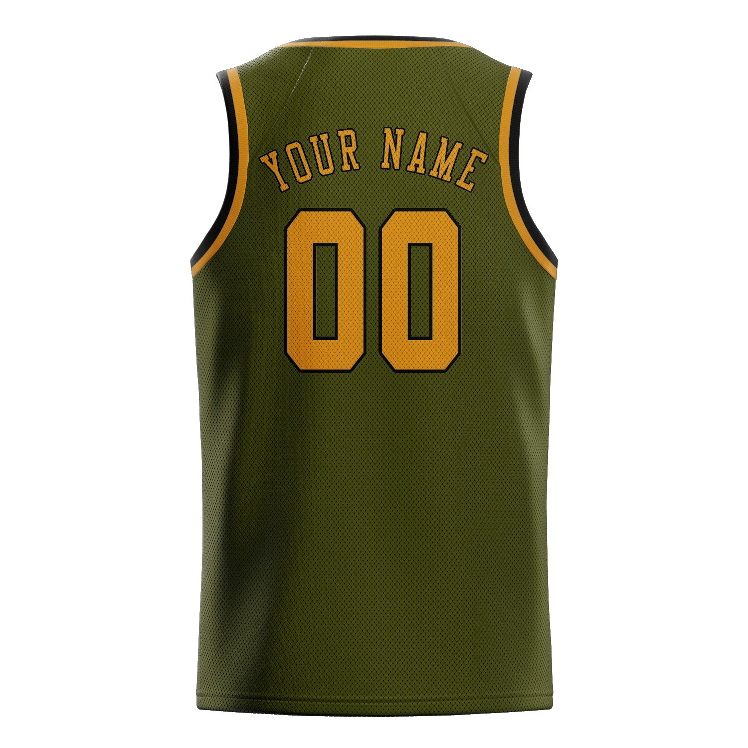 Custom Olive Yellow Basketball Jersey