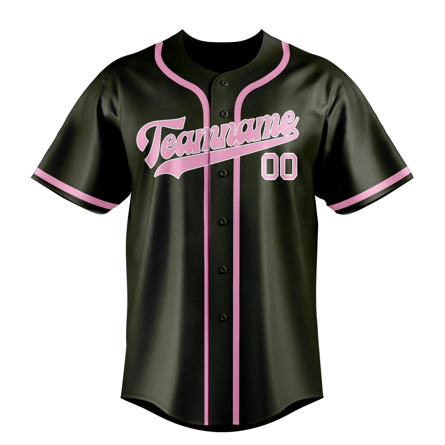 Custom Olive Light Pink Baseball Jersey