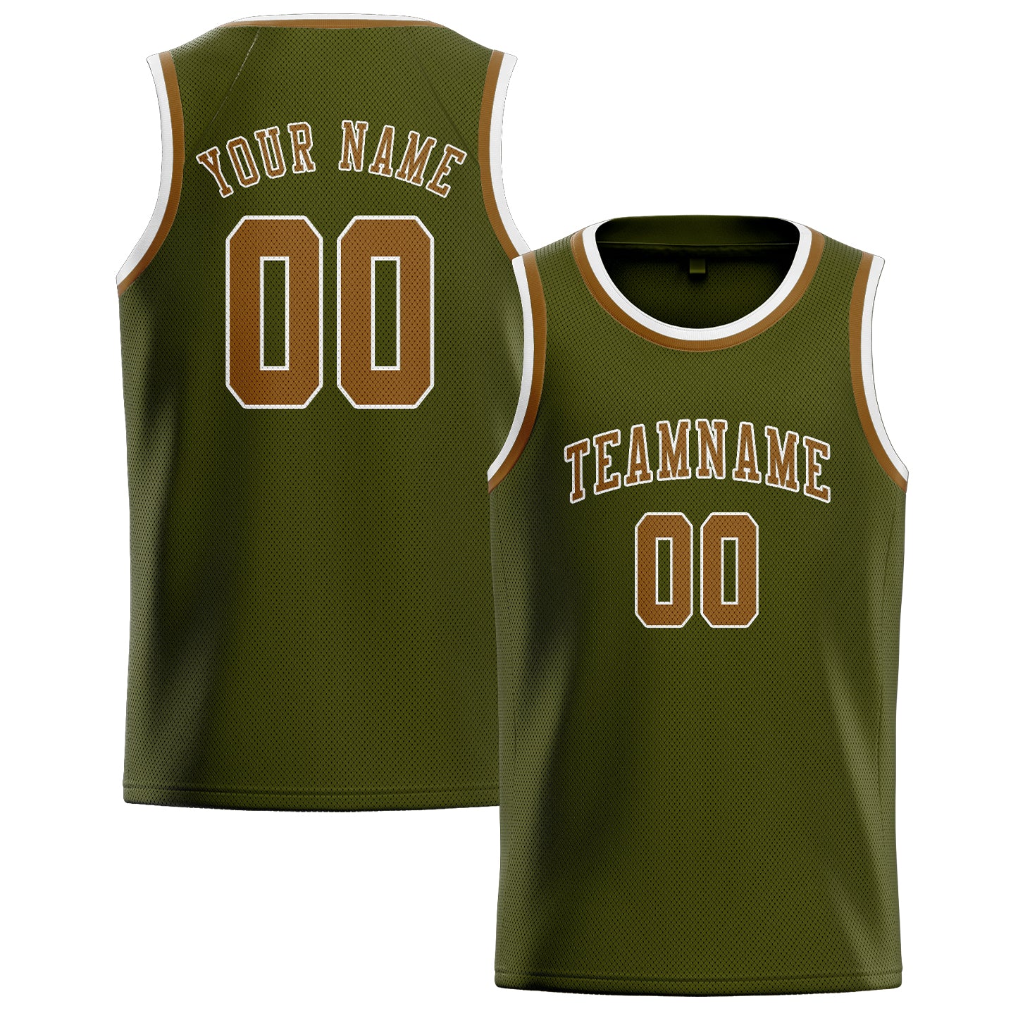 Custom Olive Khaki Basketball Jersey