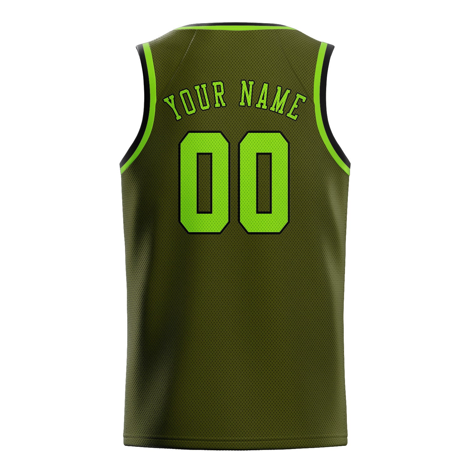 Custom Olive Emerald Green Basketball Jersey