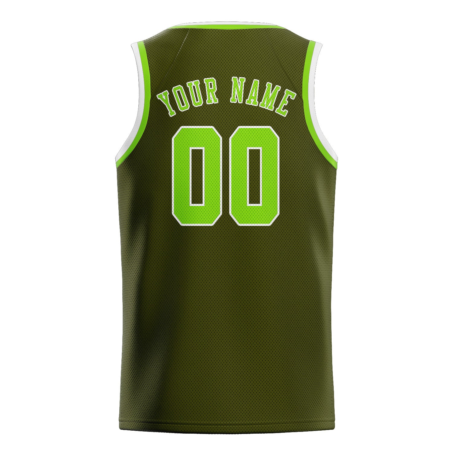 Custom Olive Emerald Green Basketball Jersey