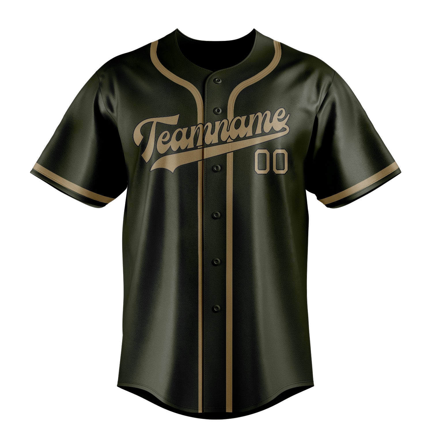 Custom Olive Light Khaki Baseball Jersey