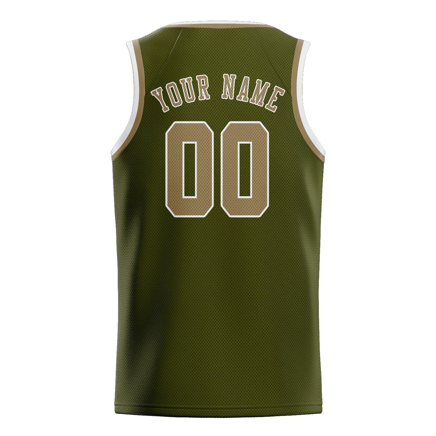 Custom Olive Light Khaki Basketball Jersey