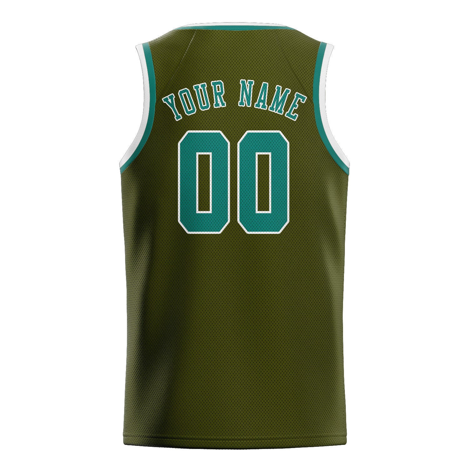 Custom Olive Blue Green Basketball Jersey