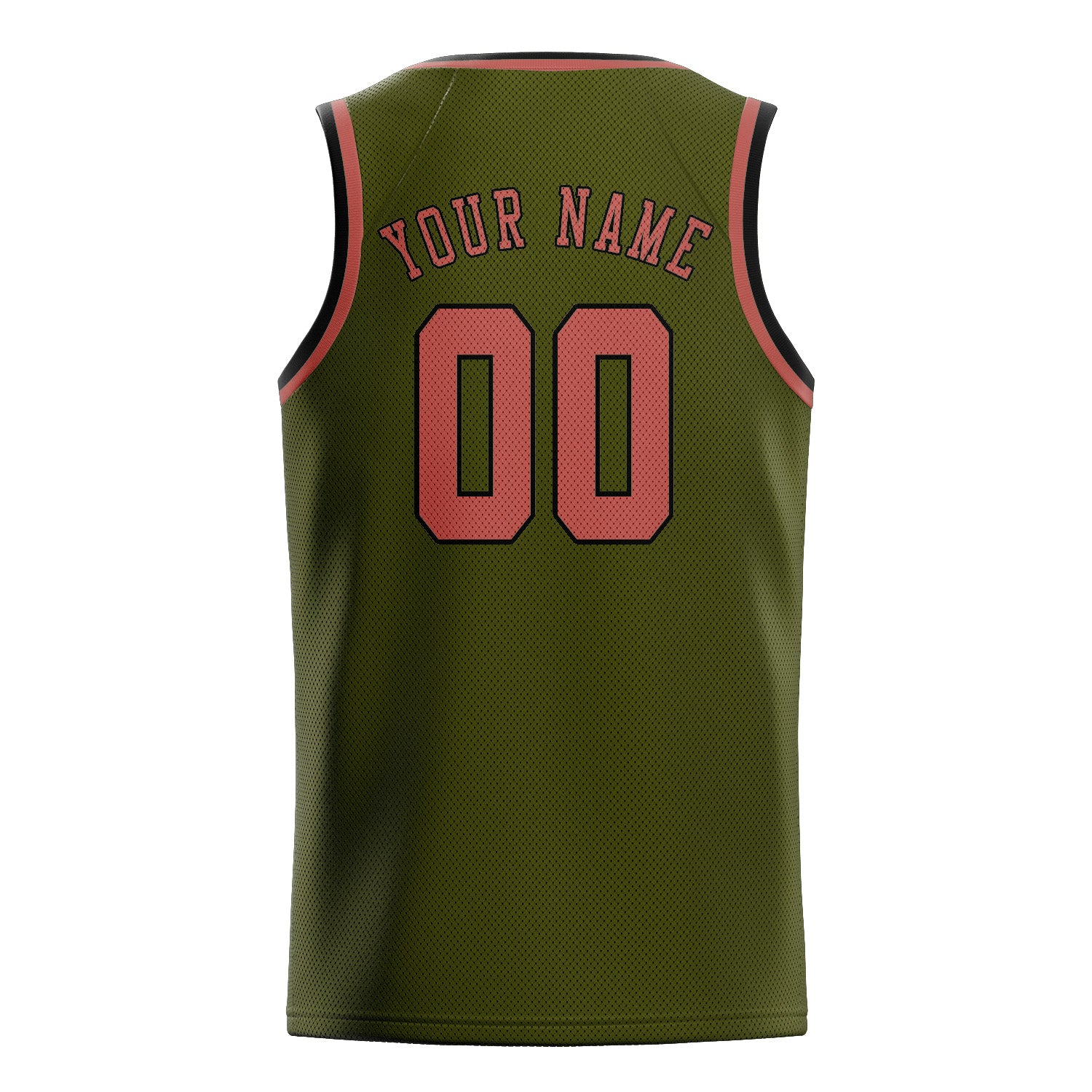 Custom Olive Copper Rose Basketball Jersey