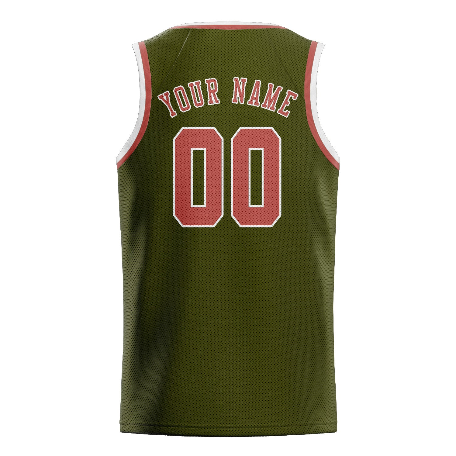 Custom Olive Copper Rose Basketball Jersey