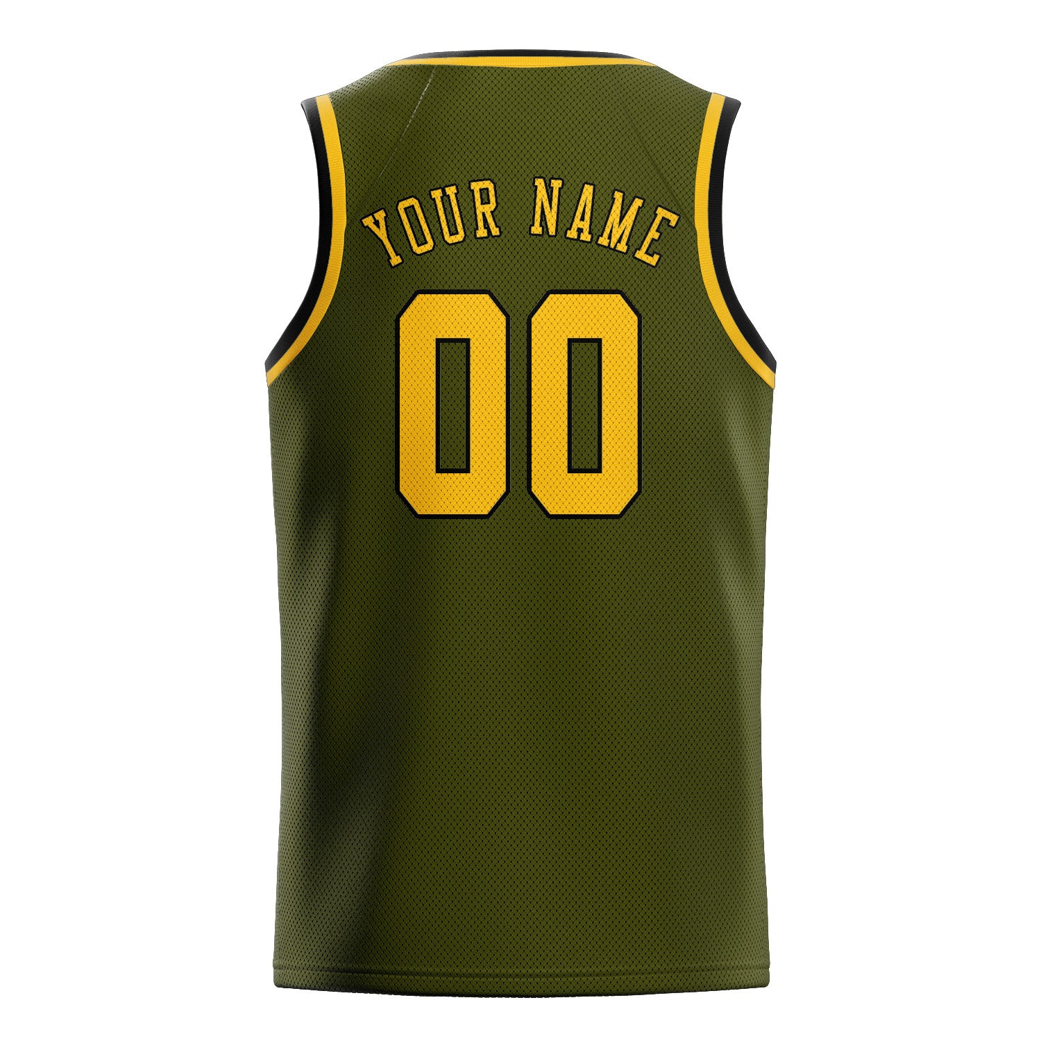 Custom Olive Gold Basketball Jersey