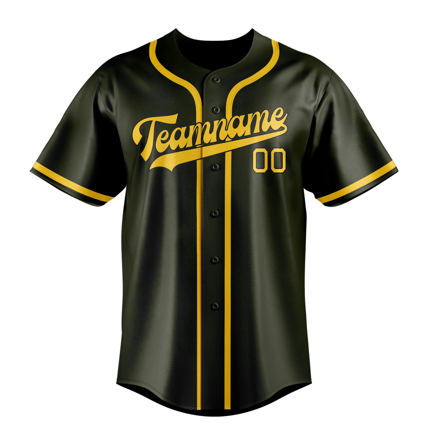 Custom Olive Gold Baseball Jersey