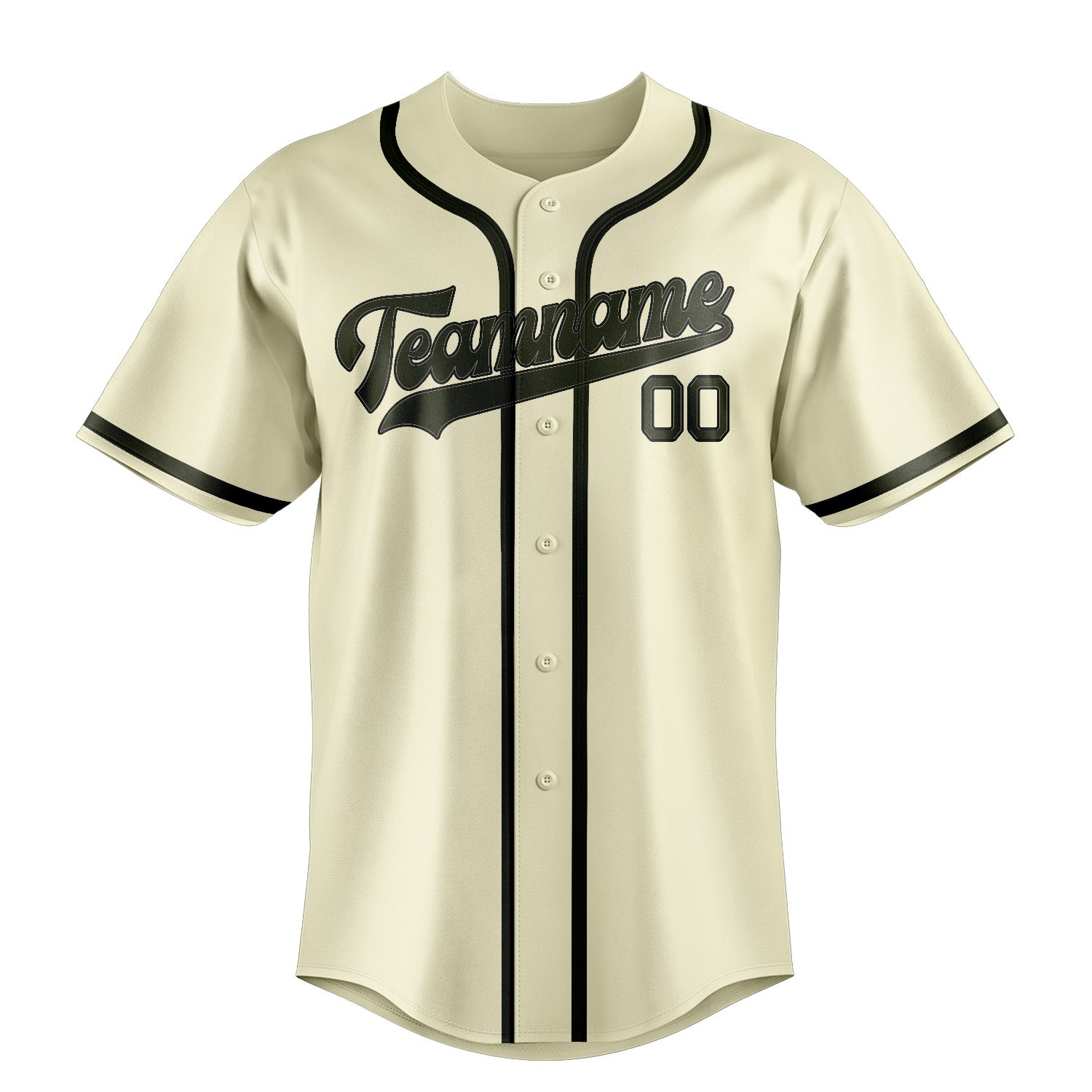 Custom Cream Olive Baseball Jersey