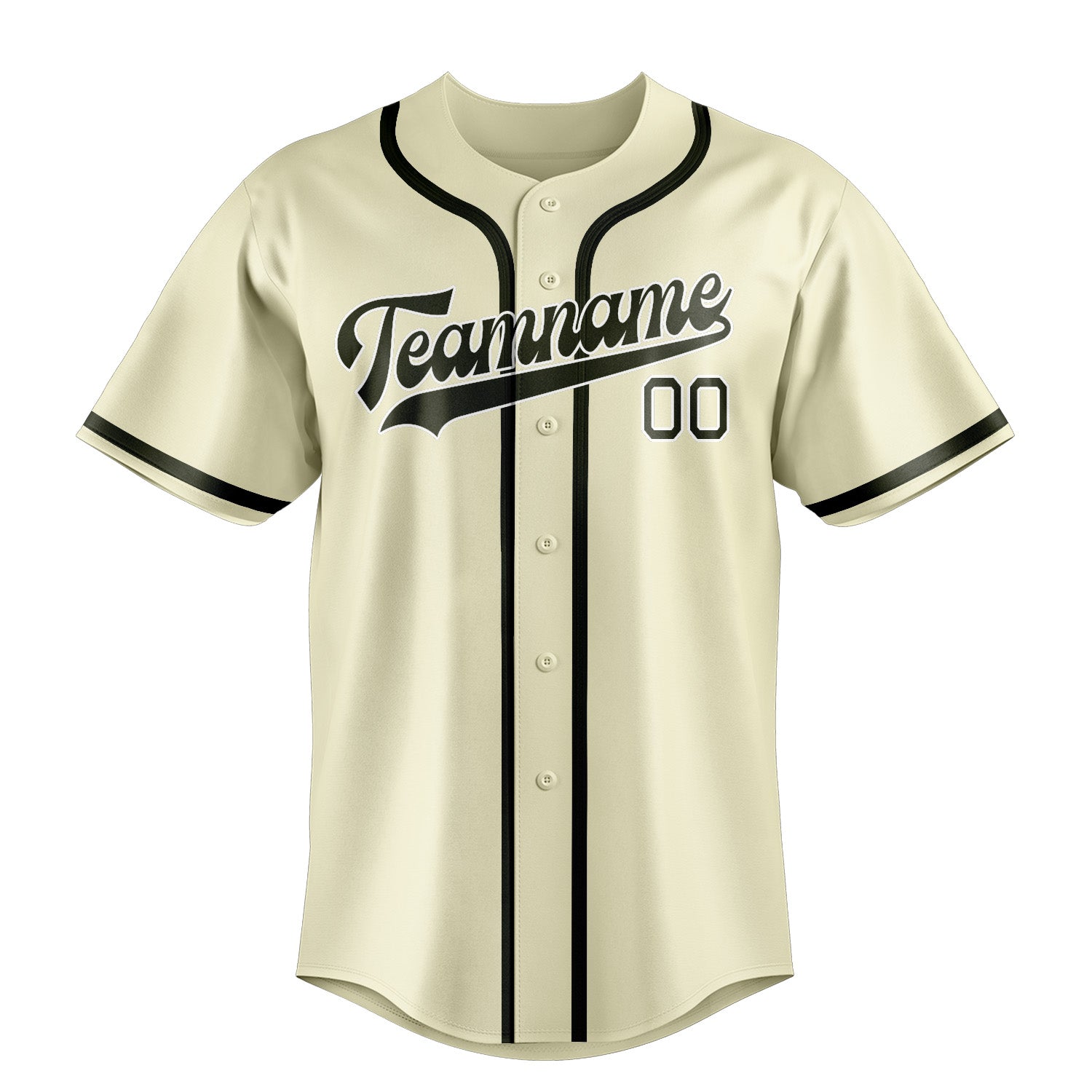 Custom Cream Olive Baseball Jersey