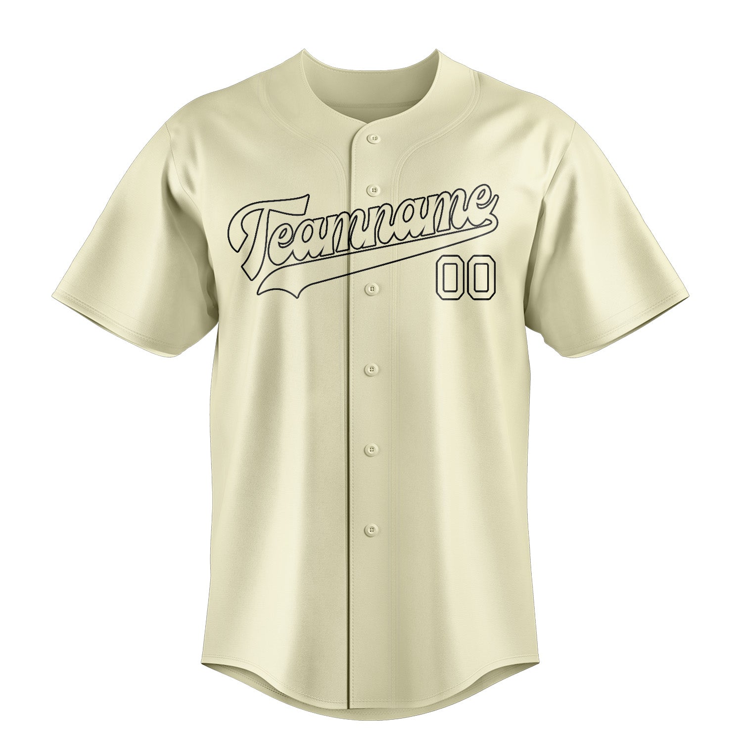 Custom Cream Black Baseball Jersey