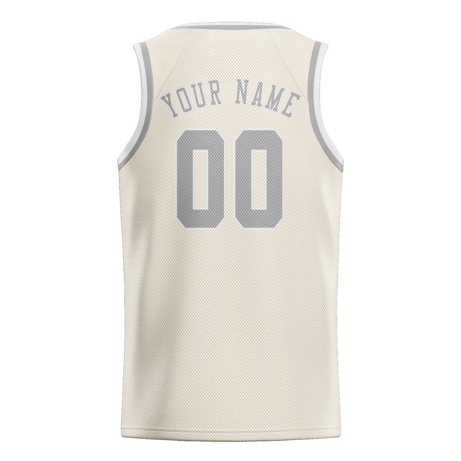 Custom Cream Gray Basketball Jersey