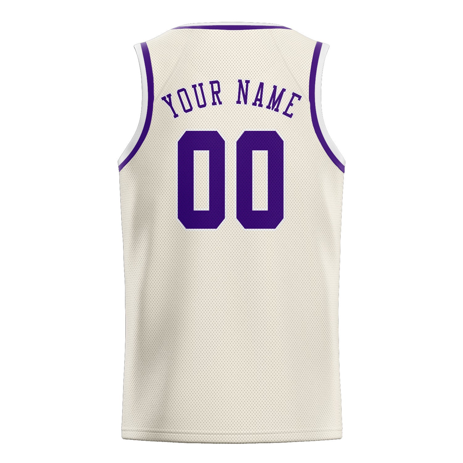 Custom Cream Purple Basketball Jersey