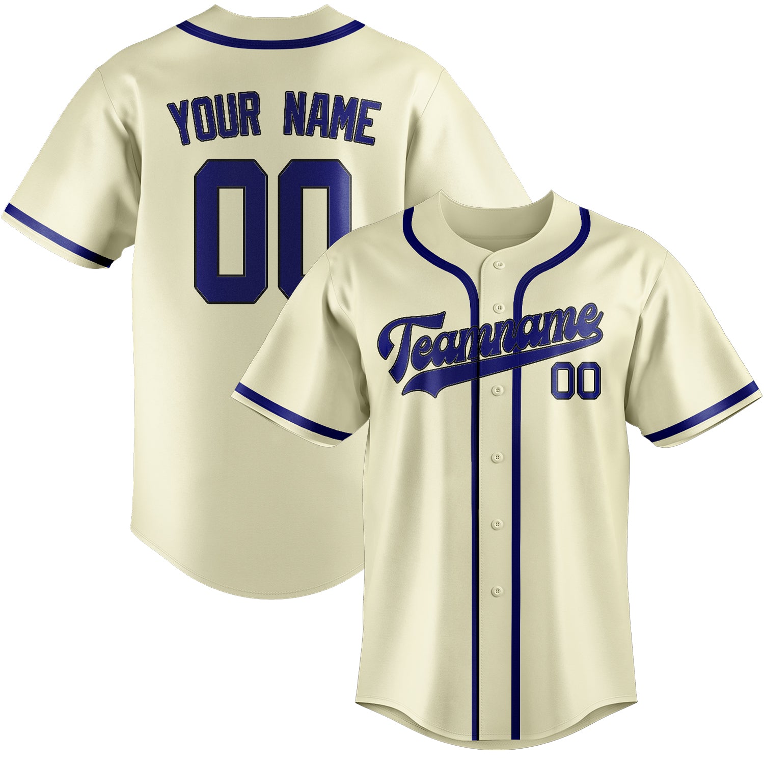 Custom Cream Sky Blue Baseball Jersey