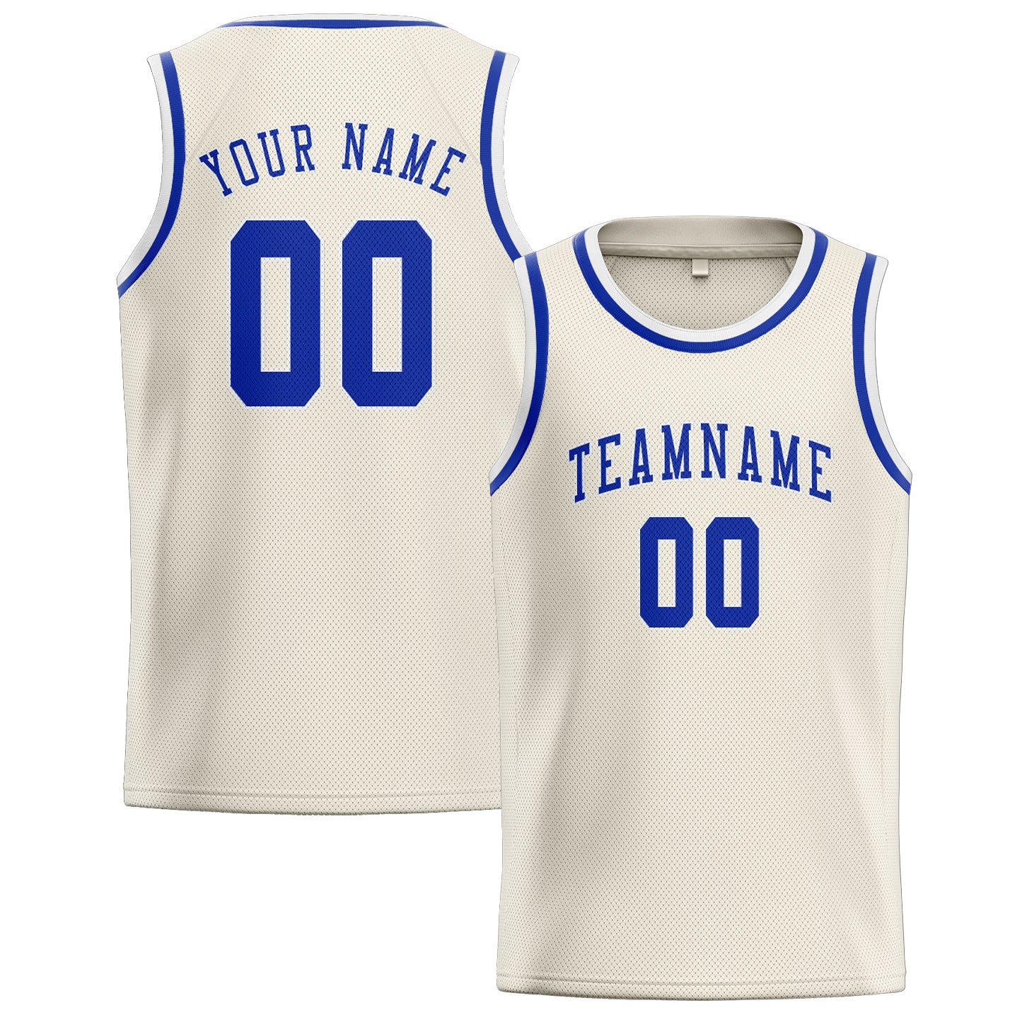 Custom Cream Sky Blue Basketball Jersey
