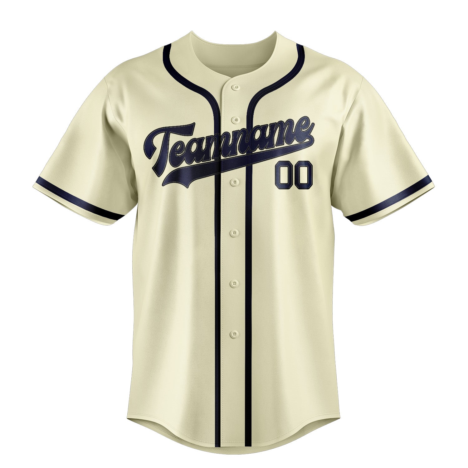 Custom Cream Blue Baseball Jersey