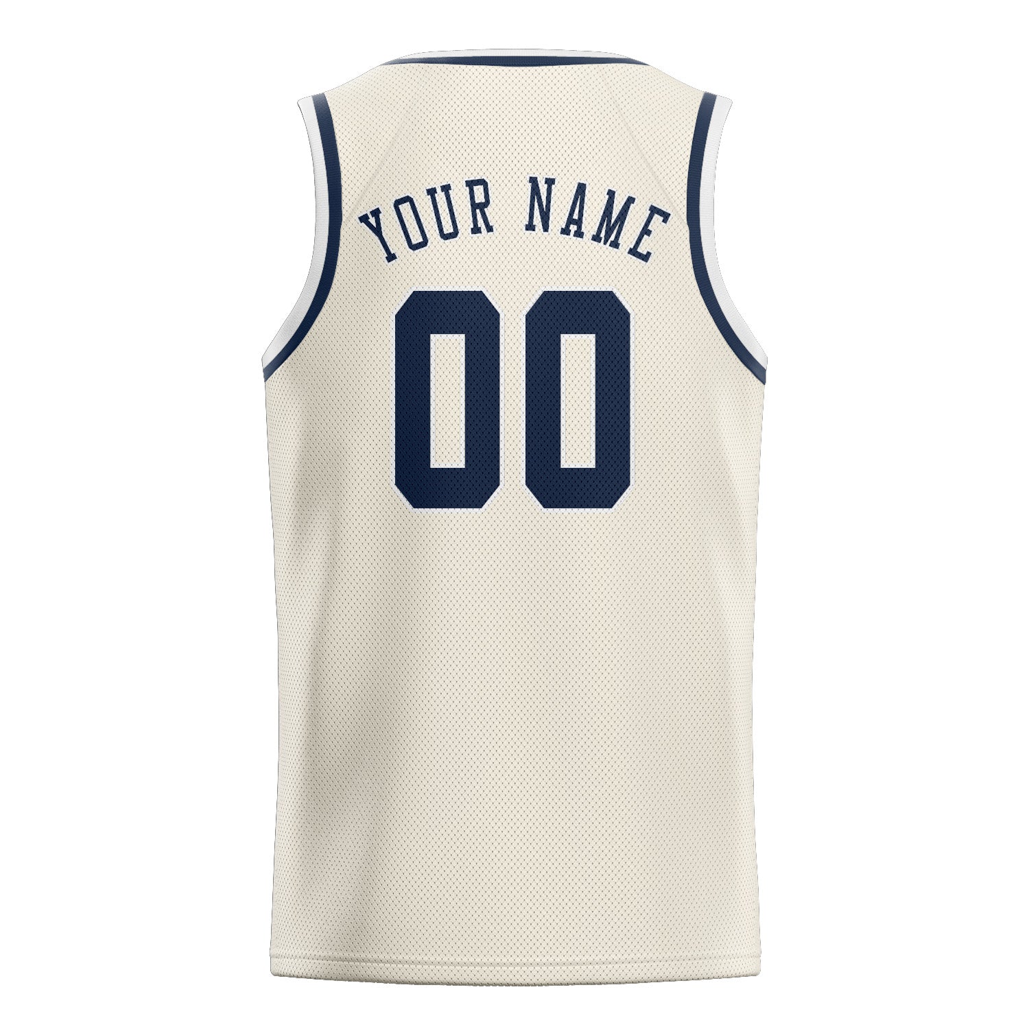 Custom Cream Blue Basketball Jersey