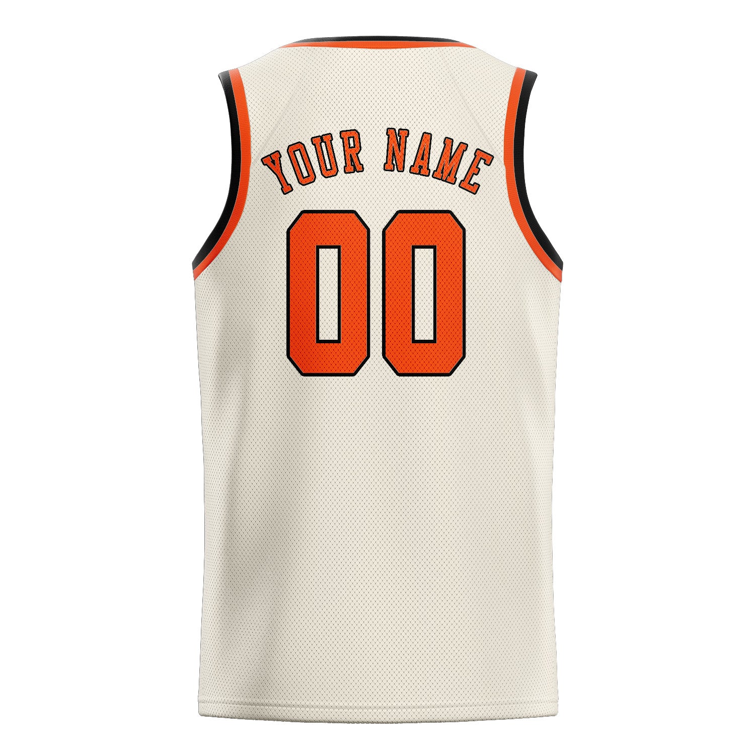 Custom Cream Orange Red Basketball Jersey