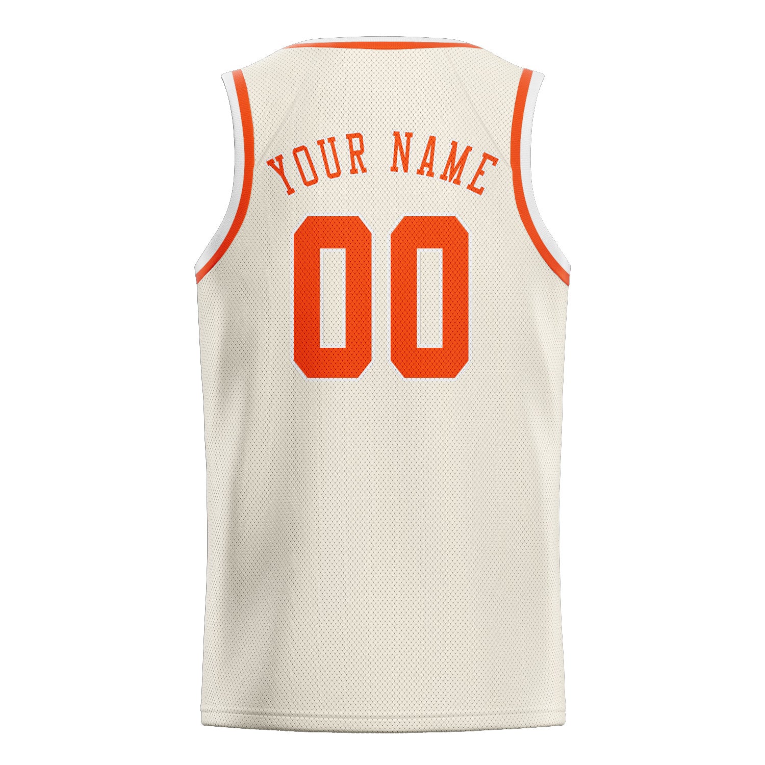 Custom Cream Orange Red Basketball Jersey