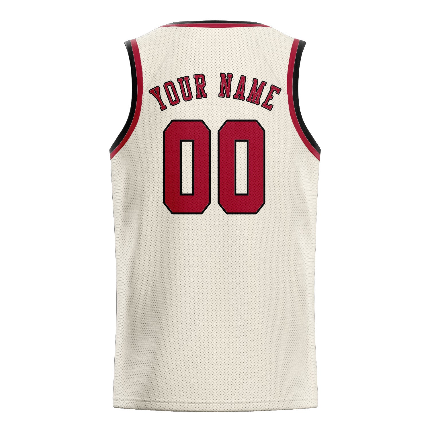 Custom Cream Red Basketball Jersey