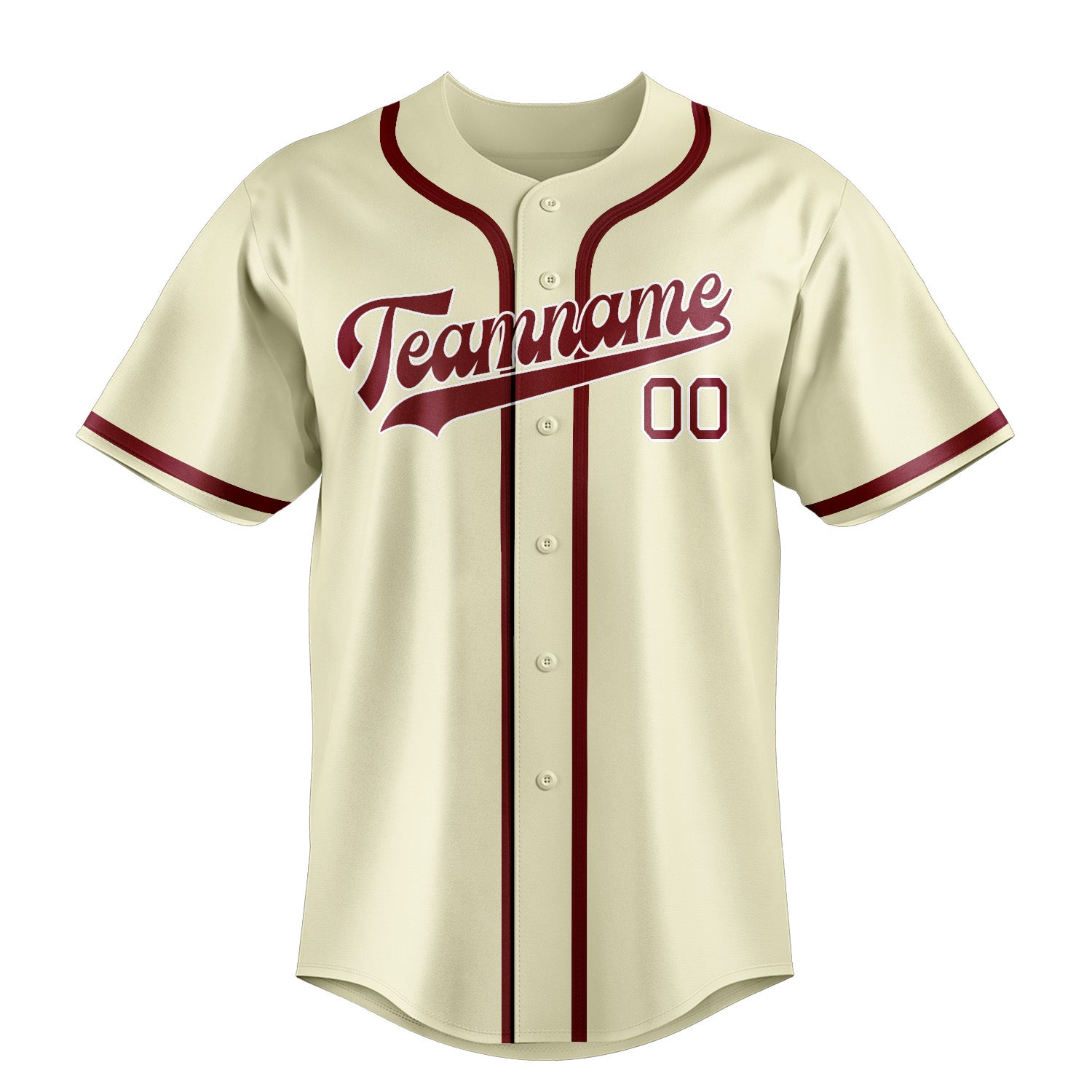 Custom Cream Crimson Red Baseball Jersey