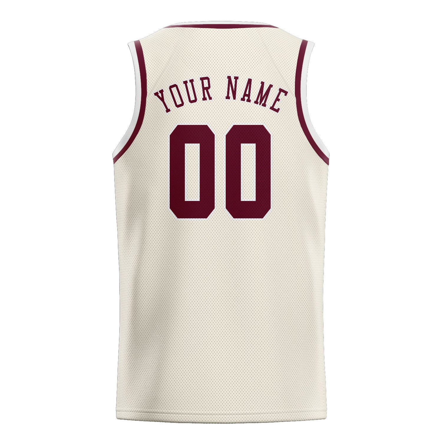 Custom Cream Crimson Red Basketball Jersey