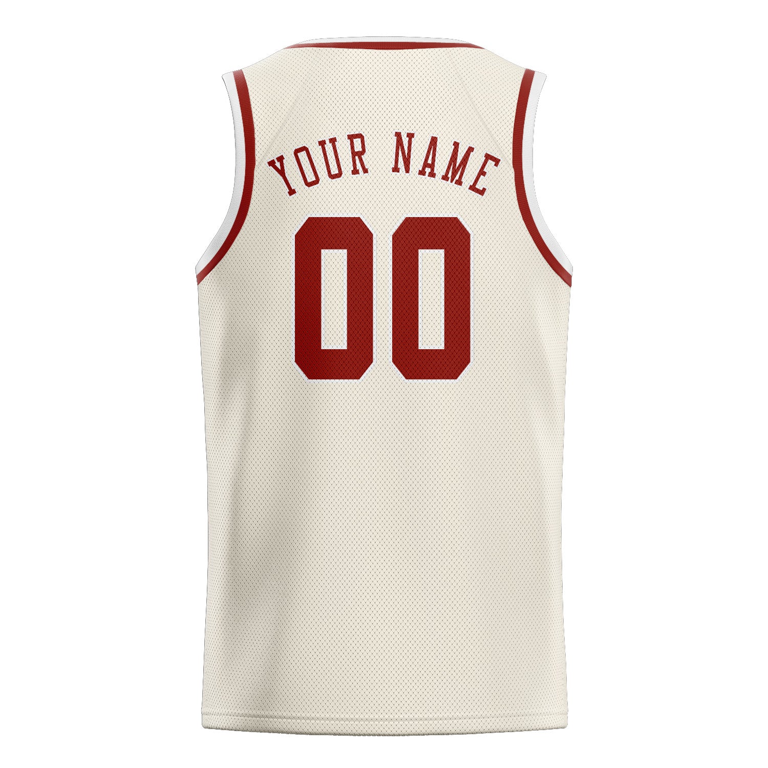 Custom Cream Coral Red Basketball Jersey