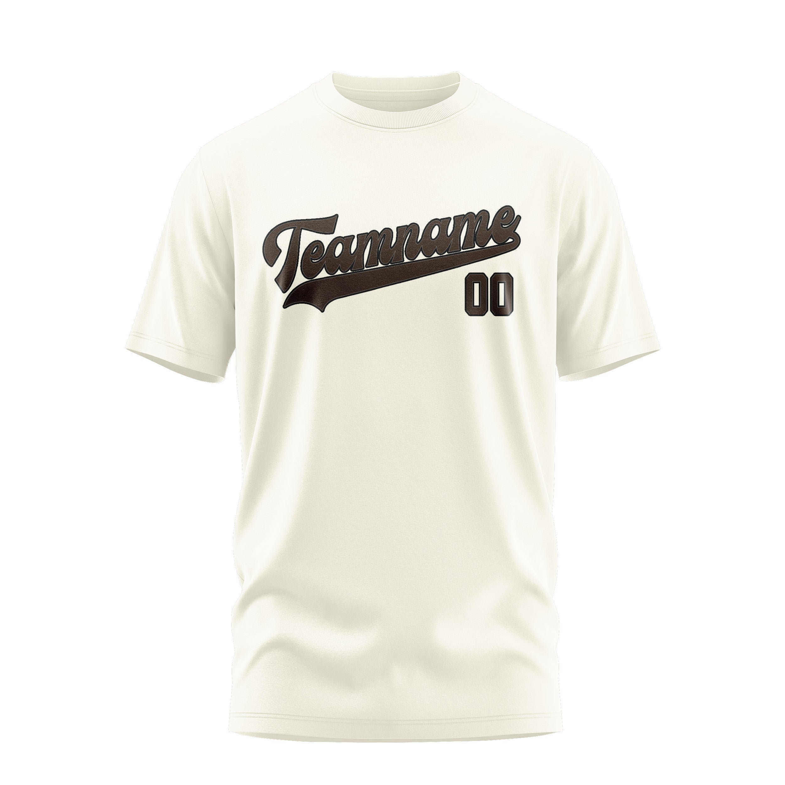 Custom Cream Brown T-Shirt