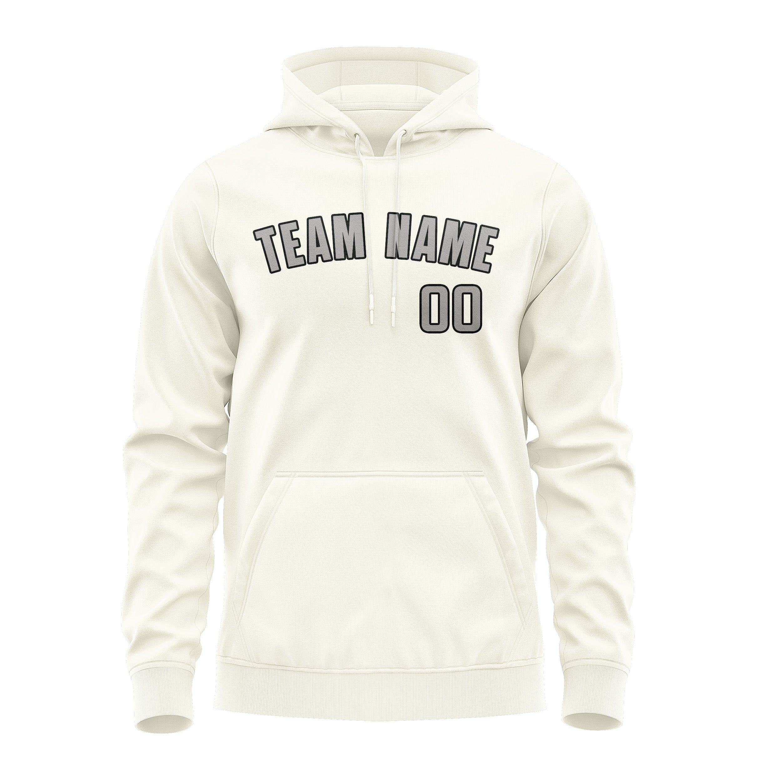 Custom Cream Gray Hoodie