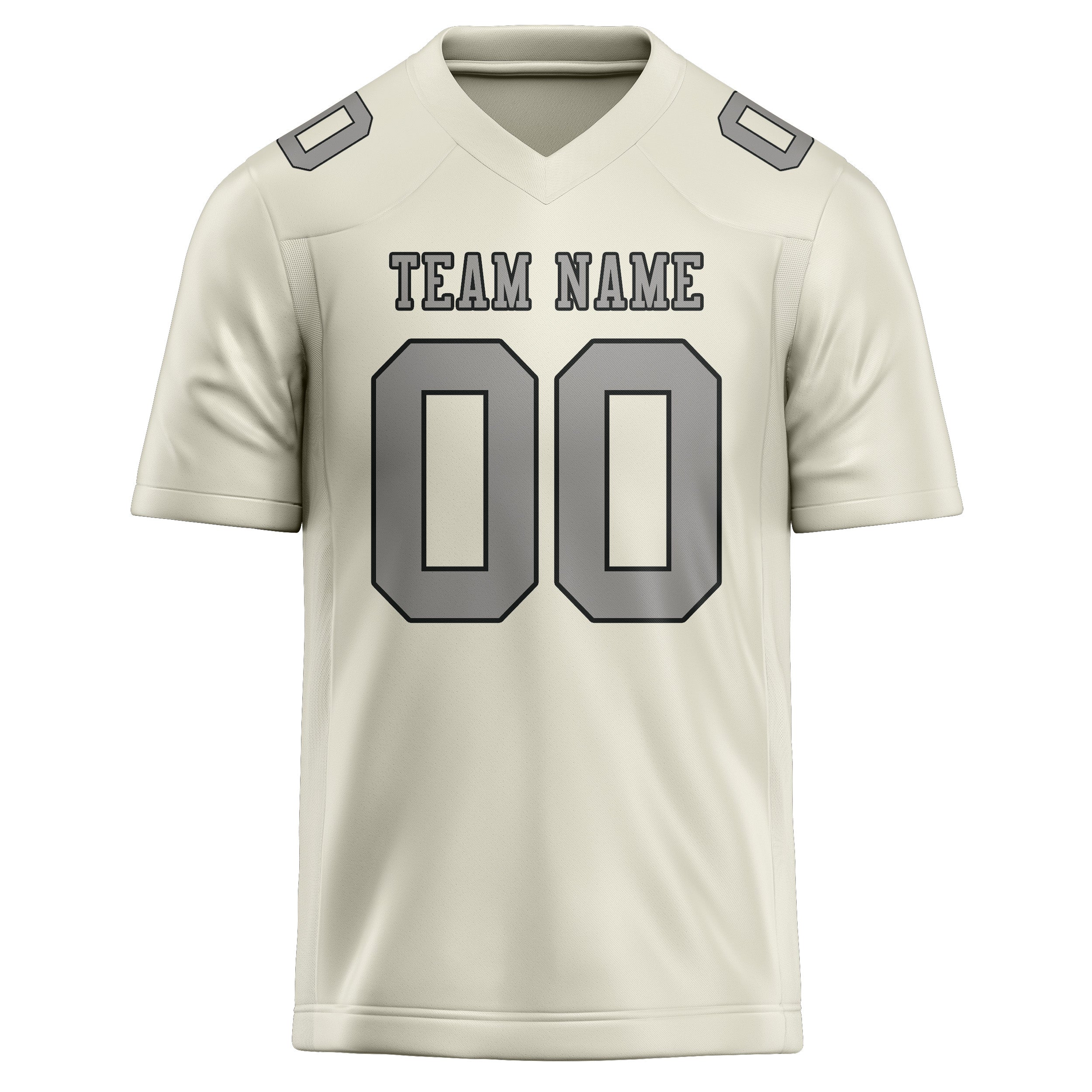 Custom Cream Gray Football Jersey