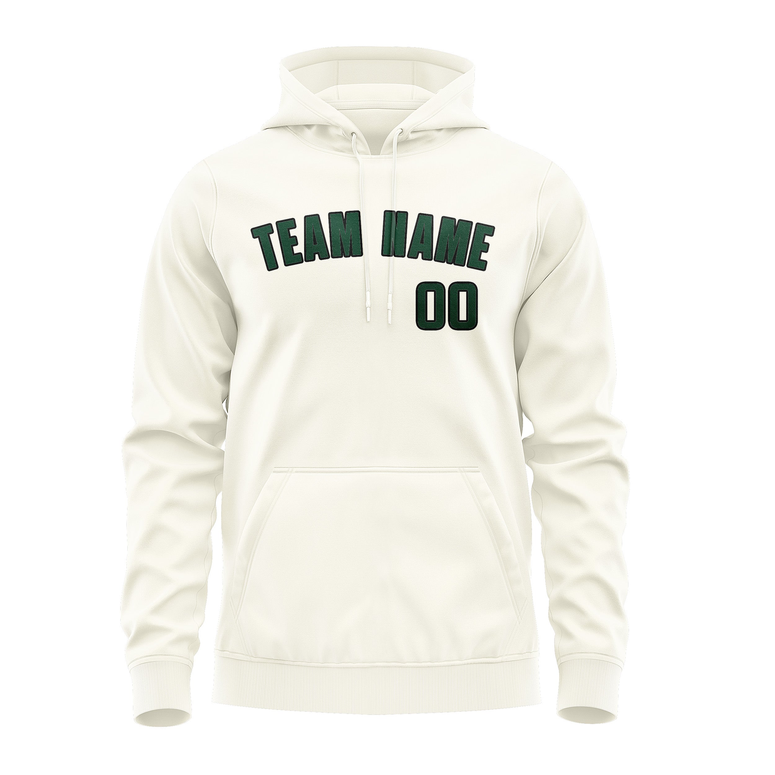 Custom Cream Green Hoodie